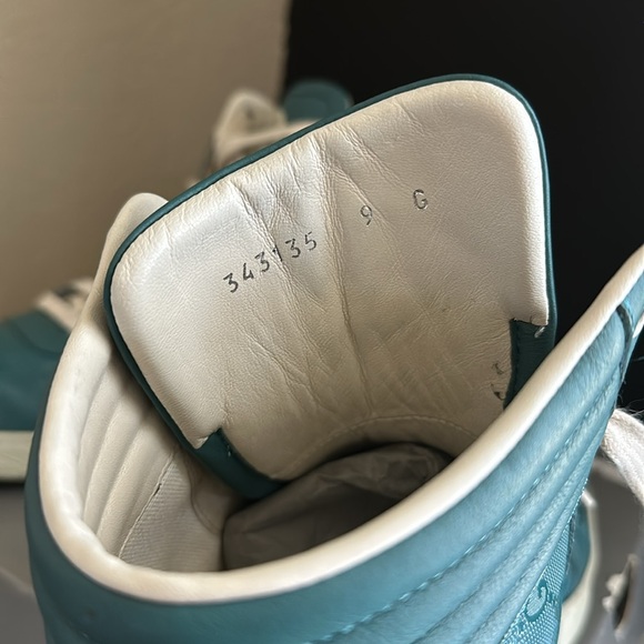Gucci aqua Gg Imprime high tops size 9 US Size - Picture 7 of 8